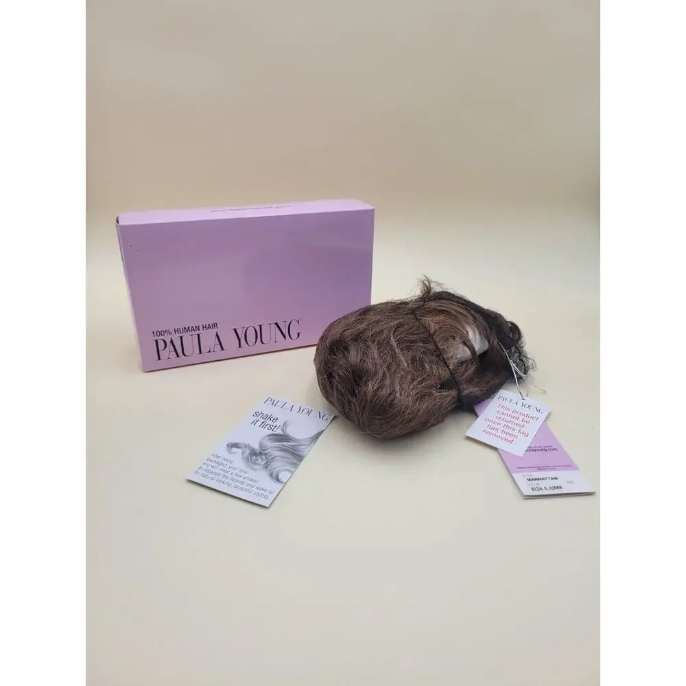 Paula Young Manhattan Human Hair Wig Average Brown Mix 812A A5068